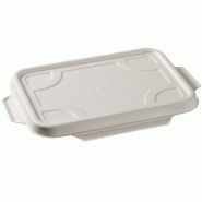Couvercle pour barquette Quantum 700 et 840ml bagasse blanche - par 400