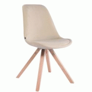 Décoshop26 - Chaise de salle à manger design scandinave en velours crème et pieds en bois clair forme carré 10_0003438 - 3000251582895 Décoshop26 - Chaise de salle à manger design scandinave en velours crème et pieds en bois clair forme carré 10_0003438 - 3000251582895