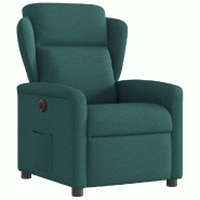 Fauteuil inclinable électrique Vert foncé Tissu Modèle Werviane - 8721102961021
