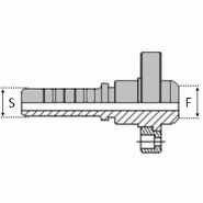 Femelle - Cône 64° - Droit (SFPF) - 16 , 1" , 25.4 , 16 , 1" , 33.25