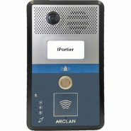 Interphone vidéo ip sip  encastré 1 bouton - pmr iportier 1bp-av-e