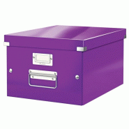 LEITZ Lot de 6 Boîte de rangement Click & Store Wow, format A4, coloris violet - violet 60440062