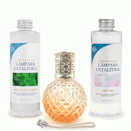 MamaManuela Pack d'économies pour la lampe catalytique Orange Diamonds + parfum menthe de montagne (500ml) + nettoyant neutre (200ml) + mèche de rec