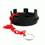 Raccord bouchon symétrique Guillemin - sans verrou avec chaînette - Polypro - DN 40 - YGBPP040SVC_0