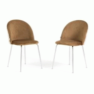 RATTATAN Lot de 2 chaises en velours décoratif d’intérieur, pieds en métal, design élégant pour cuisine, salle à manger, bar ou restaurant – RATTATAN Lot de 2 chaises en velours décoratif d’intérieur, pieds en métal, design élégant pour cuisine, salle à manger, bar ou restaurant –
