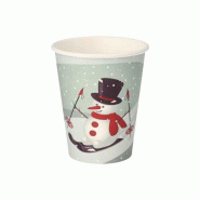 Starpak 1000 gobelets à vin chaud, gobelets à boire en carton, 0,2 l, bonhomme de neige, To Go - vert multi-matériau 4002911390146