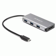 StarTech Hub USB-C à  3 Ports avec Lecteur de Carte SD - 3 x