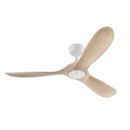 Ventilateur de plafond Perenz 7214 en métal blanc, 132 cm, moteur CC 26 W, 3 pales en bois blanchi, télécommande et 6 vitesses. - blanc 7214 B Ventilateur de plafond Perenz 7214 en métal blanc, 132 cm, moteur CC 26 W, 3 pales en bois blanchi, télécommande et 6 vitesses. - blanc 7214 B