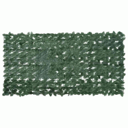 VidaXL Écran de balcon avec feuilles vert foncé 200x100 cm Modèle Patio Aurora - 367841