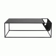 Vivabita Table basse industrielle rectangulaire Vivien - noir 3665367172646