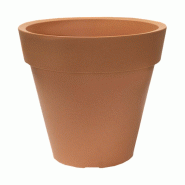 WellHome - Pot de fleurs modèle « Collection Ale-X » Ø40x35cm coloris terracotta - orange plastique WH13409