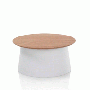 AQA Design Table basse en polypropylène et mdf MARUS-B blanc. L.70 P.70 H.32,5 MP02368 - blanc plastique polypropylène MP02368