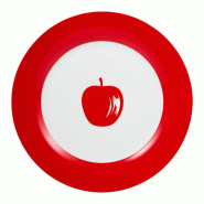 Benetton - Service de vaisselle 4 pièces en porcelaine rouge - multicolore porcelaine BE462