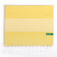 Benetton - Serviette de Bain 80X165Cm 170Gsm 100% Coton Jaune - jaune BE033