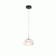 Brena - Suspension Simple Cognac De Fabas Luce - Led 10W Dimmable - Plafonnier - Diamètre 22Cm - marron 8019282546030