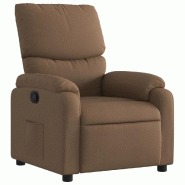 Fauteuil inclinable Marron Tissu Modèle Kerveline - 373414
