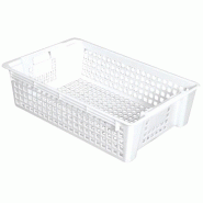 GASTROLAND Caisse ajourée empilable et emboîtable 600 x 380 GILAC - 28 L - Blanc - blanc 3701666000454