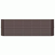 Helloshop26 - Jardinière bac lit surélevé plantes fleurs terrasse jardin de jardin acier enduit de poudre marron 02_0039552 - 3000218560911 Helloshop26 - Jardinière bac lit surélevé plantes fleurs terrasse jardin de jardin acier enduit de poudre marron 02_0039552 - 3000218560911