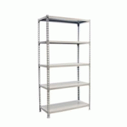 PROREGAL Étagère pour charges lourdes METAL SHARK | HxLxP 180x90x30cm | Charge du compartiment 180kg | Blanc - gris métal PR_RS3-34 PROREGAL Étagère pour charges lourdes METAL SHARK | HxLxP 180x90x30cm | Charge du compartiment 180kg | Blanc - gris métal PR_RS3-34