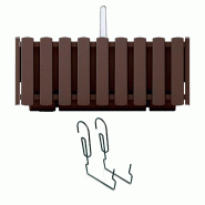 Prosperplast - Jardinière de balcon BOARDEE FENCYCASE W - 58x18x16,2 cm, marron - marron plastique ZA3269