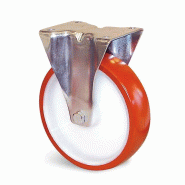 Roulette polyuréthane rouge à platine fixe d 150mm - GUITEL HERVIEU - ef5ba150-28l - 867403