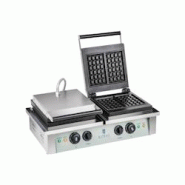 Royal Catering Waffle Iron - 2 x 2,000 watts - rectangular - argenté inox 4260223027802 Royal Catering Waffle Iron - 2 x 2,000 watts - rectangular - argenté inox 4260223027802
