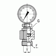 Union femelle gaz manomètre - Série S - 10 , 18X150 , 1/2’ , 18_0