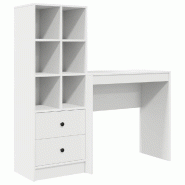 VidaXL Bureau avec tiroir 2 pcs Blanc Modèle Titan Confort Pro - 3337313