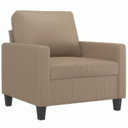 VidaXL Fauteuil Cappuccino 60 cm Similicuir Modèle Dervelionne - Matériau naturel 359131