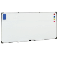 vidaXL Tableau blanc magnétique effaçable à sec Blanc 50x35 cm Acier