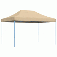 VidaXL Tente de réception pliable escamotable beige 410x279x315 cm Modèle AbriCadence 353 - beige 4005007