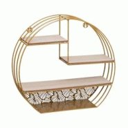 Atmosphera Etagère murale en Métal Doré 39 x 36 cm - doré 3560233812353 Atmosphera Etagère murale en Métal Doré 39 x 36 cm - doré 3560233812353