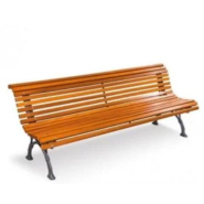 Banc public Romantico - 18 ou 35 lames en bois exotiques - Piétement en fonte avec platine centrale Banc public Romantico - 18 ou 35 lames en bois exotiques - Piétement en fonte avec platine centrale