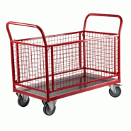 Chariot de transport modulable avec parois grillagées Chariot de transport modulable avec parois grillagées