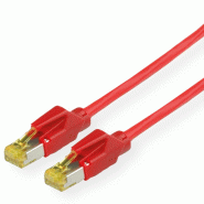 Cordon KERPEN Cat.6A (Classe EA) S/F, MegaLine F6-90, HiRose TM31, LS0H, rouge, 0,5 m