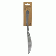 Ensemble de Couteaux Pradel essentiel Ondine Acier Métal 18 cm (2 Pièces) - argenté métal 3546690750209