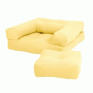 FAUTEUIL FUTON STANDARD CONVERTIBLE MINI CUBE COULEUR JAUNE