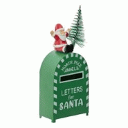 Feeric Christmas Déco Noël Petite Boîte aux lettres en métal imprimé H 14 cm - vert 3560233617187 Feeric Christmas Déco Noël Petite Boîte aux lettres en métal imprimé H 14 cm - vert 3560233617187