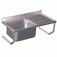 FRICOSMOS Evier suspendu avec boutons, cuve et égouttoir à gauche - inox FRCOL02I