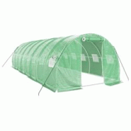 Helloshop26 - Serre tente abri plante fleur légumes avec cadre en acier 24 m² 8 x 3 x 2 m vert 02_0044566 - 3000220255423 Helloshop26 - Serre tente abri plante fleur légumes avec cadre en acier 24 m² 8 x 3 x 2 m vert 02_0044566 - 3000220255423