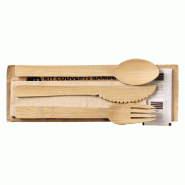 Kit couverts x6 (couteau,fourchette,cuillère,serviette,sel,poivre) 17cm par 500