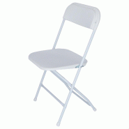 MUEBLEAR - Chaise pliante blanche en bois de hêtre - blanc plastique polypropylène MU131