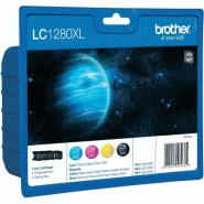 Pack de 4 cartouches d'encre (noir,cyan,magenta,jaune) original brother lc-1280xlvalbp