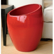 Pot de fleur Coquelicot - Rouge éclatant pour intérieur monochrome Pot de fleur Coquelicot - Rouge éclatant pour intérieur monochrome