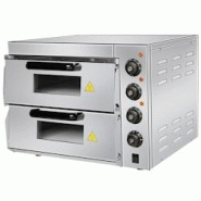 Romux® - Four à Pizza Électrique Professionnel Double 1+1 Pizza 40 cm - Sol Céramique Réfractaire - Température 350°C - 3000 W Romux® - Four à Pizza Électrique Professionnel Double 1+1 Pizza 40 cm - Sol Céramique Réfractaire - Température 350°C - 3000 W