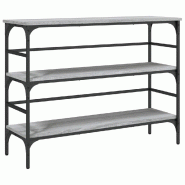 Table console sonoma gris 100x32x75 cm bois d'ingénierie Modèle Atlas Master Pro Plus - 839051