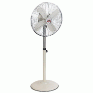 Ventilateur sur pied vintage - panier 45cm - 50 Watts - 3 vitesses - inox laqué ivoire