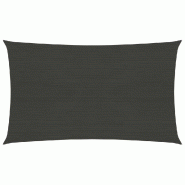 VidaXL Voile d'ombrage 160 g/m² Anthracite 3x5 m PEHD Modèle Jardin Omicron - noir 311074
