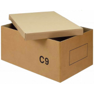 Caisse carton Galia C avec coiffe idéale pour l'emballage et le transport de produits à destination de l'industrie automobile - Réf 32GALC09