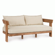 Canapé  2-3 places Evora avec accoudoirs Teck norme FSC 182 x 82 x 76 cm